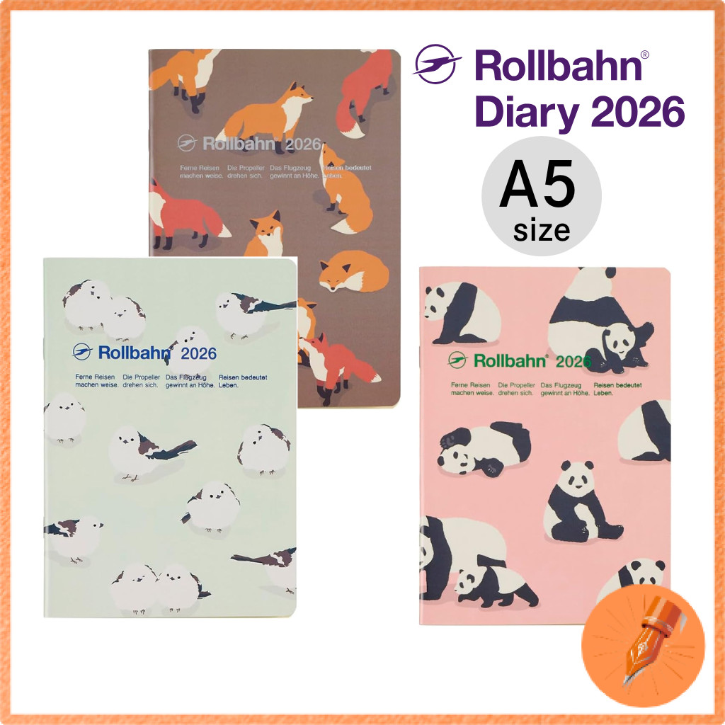 Delfonics Planner 2026 / Rollbahn Notebook Diary Animal A5 Monthly Planner