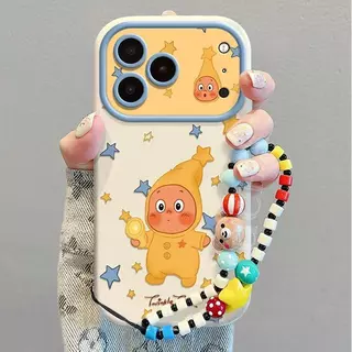 สําหรับIPhone 17 Air 16 15 14 13 12 11 Pro Max X XR XS Max 7 8 Plusน่ารักStarlightบิสกิตNew Edition 17 สร้อยข้อมือหน้าต่างเคสโทรศัพท์ปกอ่อน