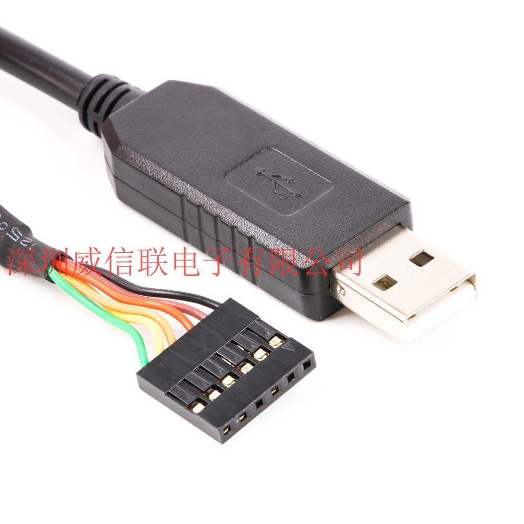 FTDI ชิป USB ถึง 6-Core Dupont Cable 2.54 มม.UART TTL-232R ดาวน์โหลดสาย Serial Port Cable