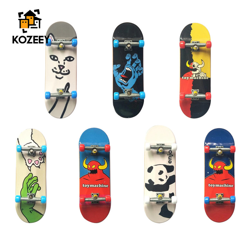 KOZEEY น่ารัก Complate Fingerboard Tech Deck Finger Skate Board เด็กของขวัญของเล่น