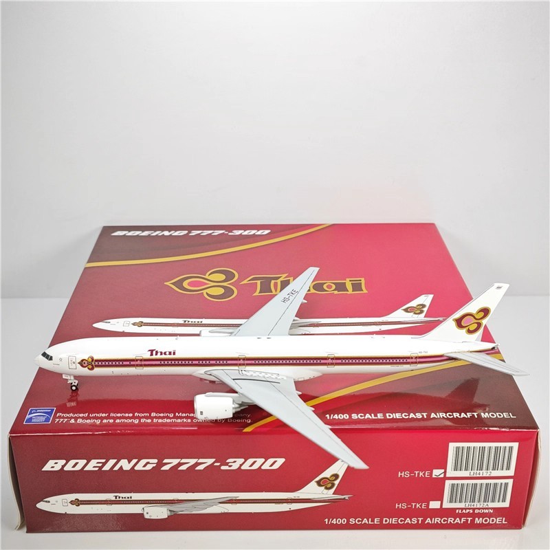 JC Wings LH4172 1: 400 Thai Air B777-300 HS-TKE โมเดลเครื่องบินโลหะผสม