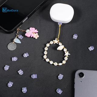 ปลั๊กป้องกันฝุ่น โปร่งใส DIY โทรศัพท์จี้ปลั๊ก พอร์ตชาร์จรูโทรศัพท์ปลั๊กกันฝุ่นพลาสติกใส
