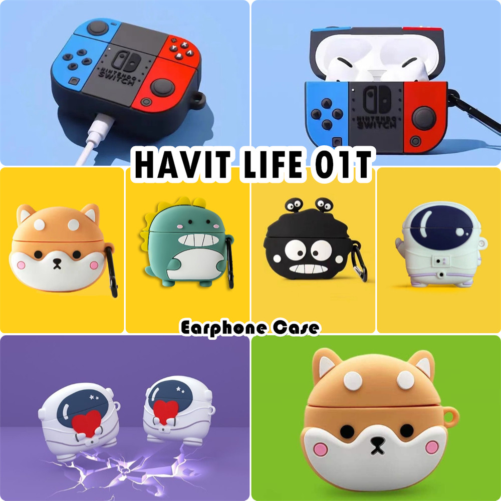 Future starFor HAVIT LIFE 01T Case Casing Soft Silicone Niche Cartoon Headphone Case Cover NO.1
