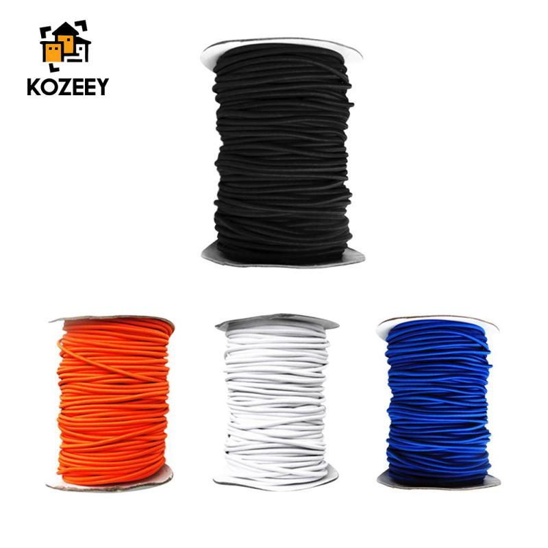 [KOZEEY] เชือกยางยืด สำหรับใช้งานบนแร็คหลังคารถและเรือ ขนาด 4 มม. มีหลากหลายขนาดและสีให้เลือก