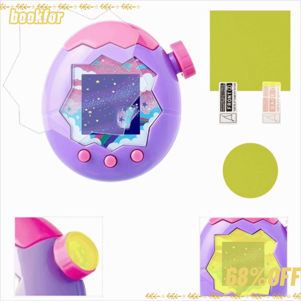BOOKFOR 1/3 ชิ้นฟิล์มป้องกันหน้าจอ, TPU สีเหลืองนุ่มแผงฝาครอบป้องกัน, HD Anti-scratch ป้องกันหน้าจอสําหรับ Tamagotchi Paradise สําหรับ Tamagotchi Paradise