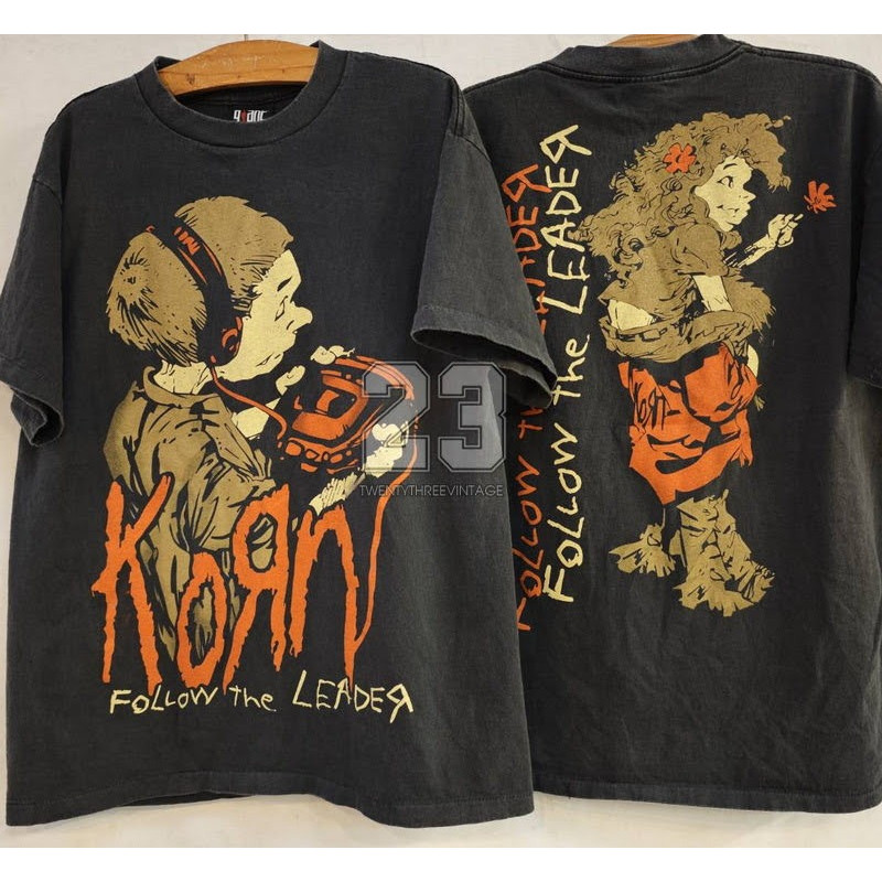 Cotton 100% KORN Follow Leader Retro Shirt Tour Band