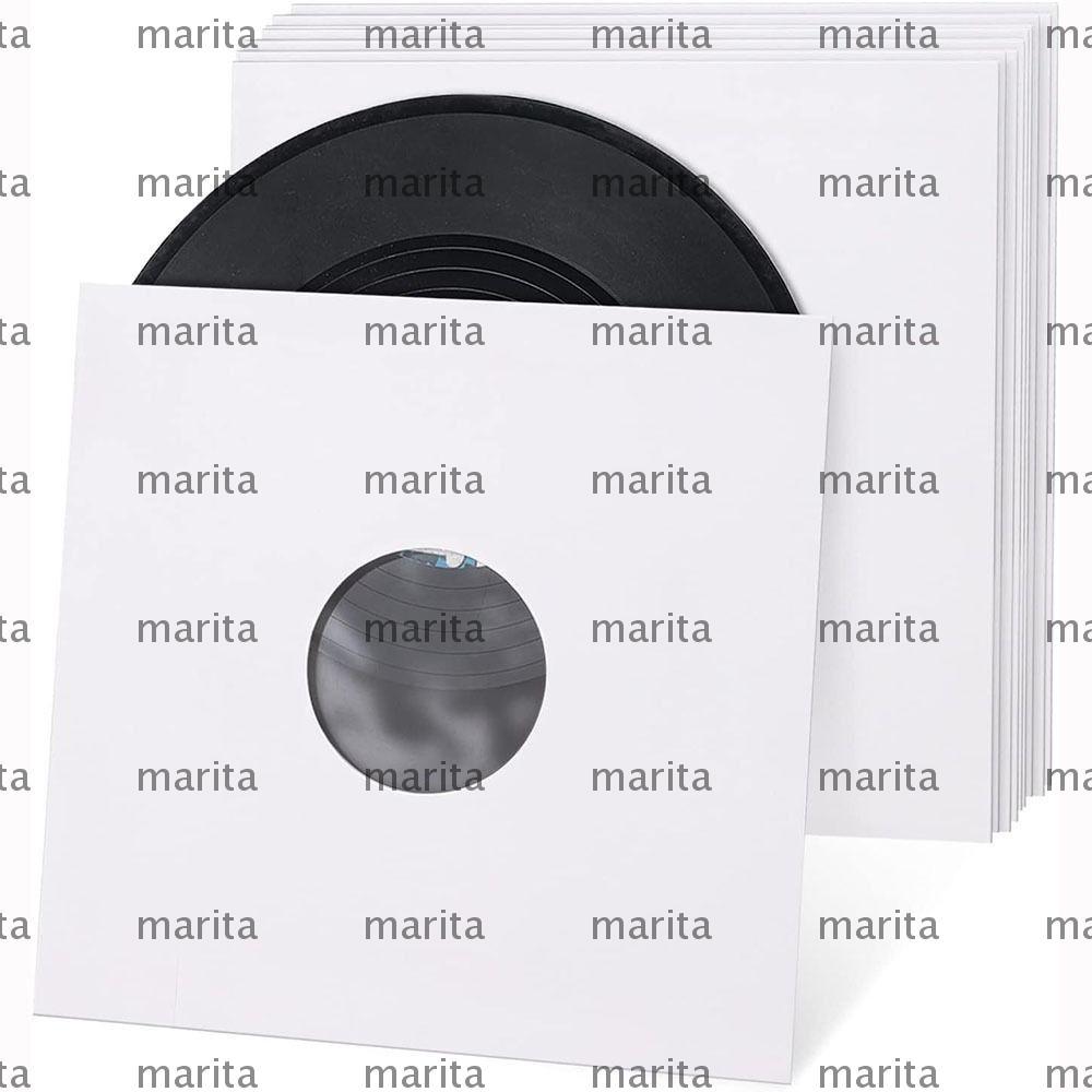 MARITA Vinyl Records Sleeve, 7/10/12inch Repealable LP Record Cover, ที่มีประโยชน์ White Record Stor