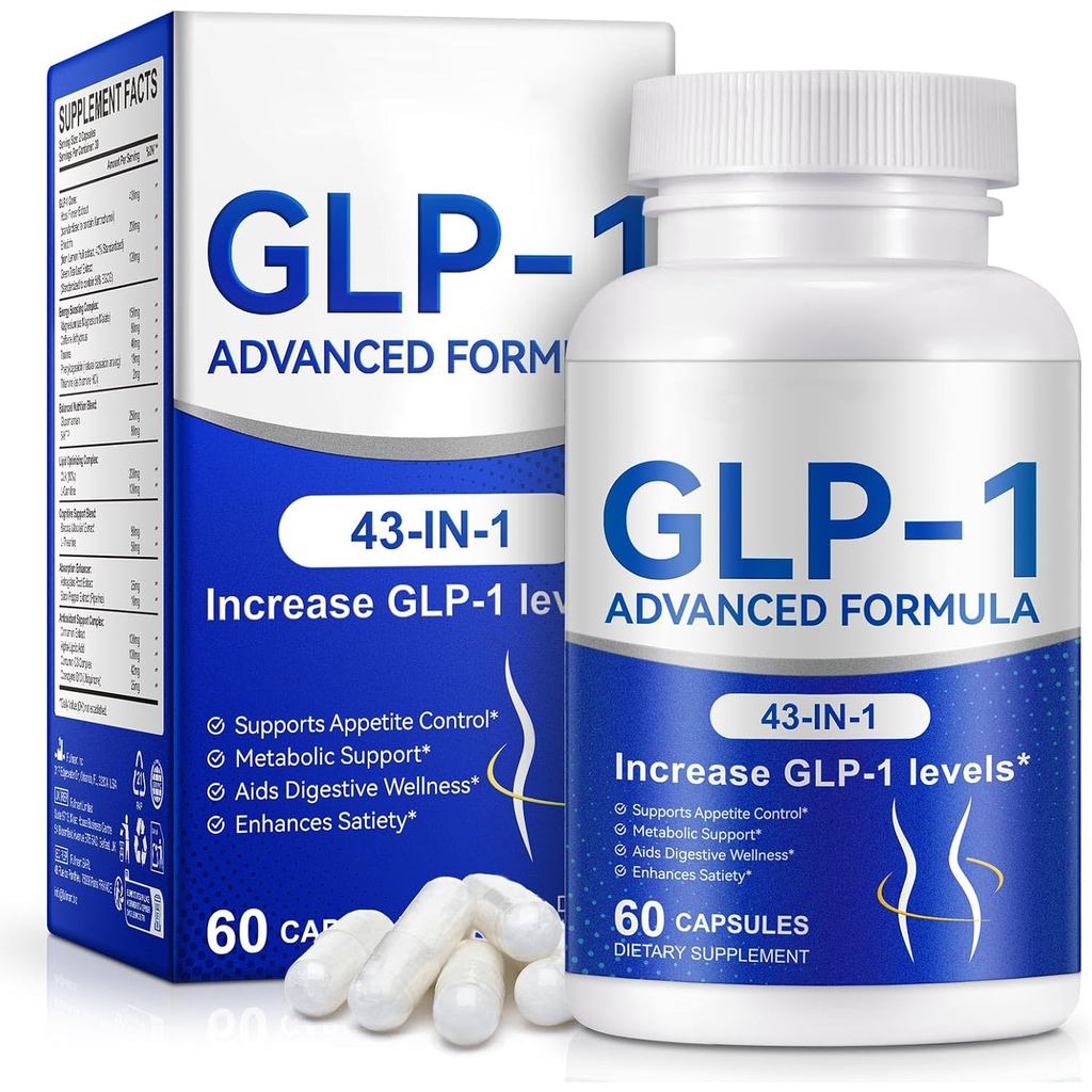 GLP-1 Supplement for Women & Men,Natural GLP-1 Support,43-in-1 Full effect formula,GLP1 with Akkerma