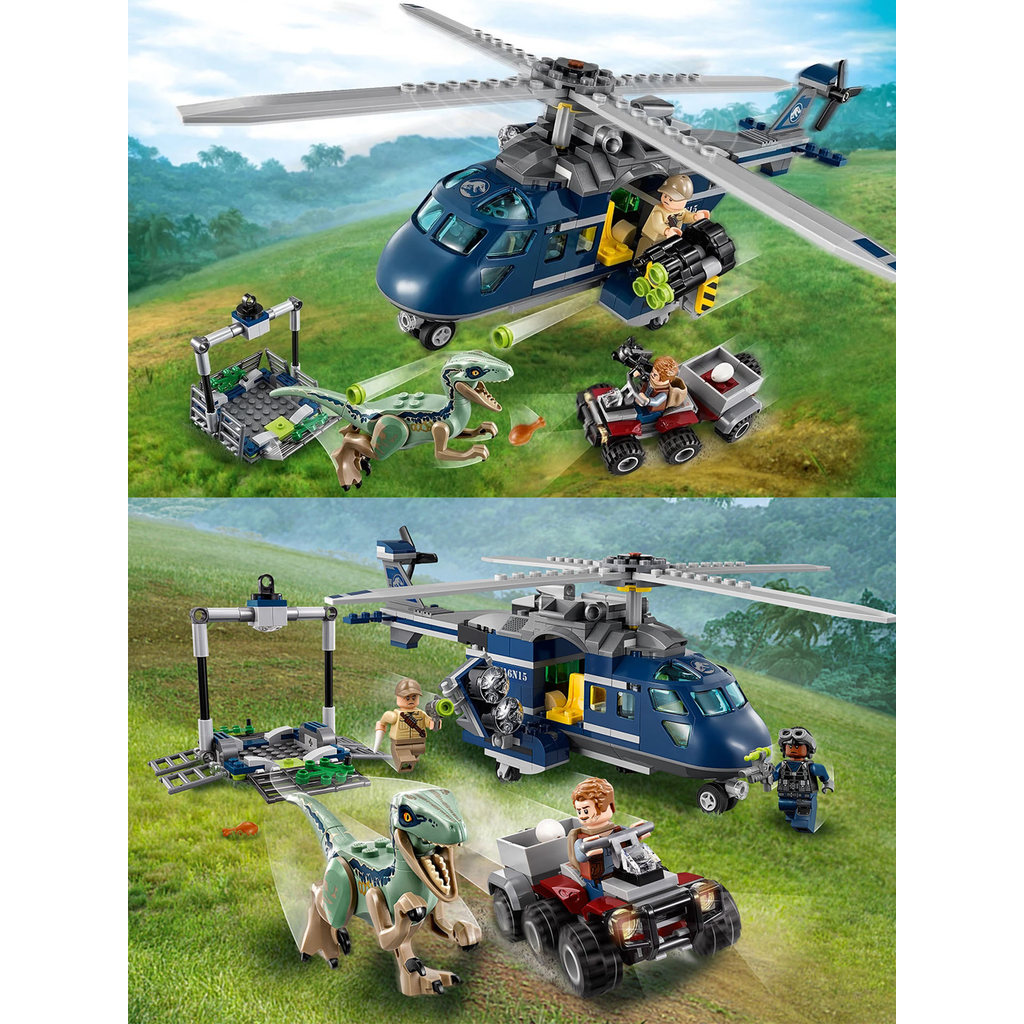 zoonomaly jurassicworld ไดโนเสาร์จูราสสิกซีรีส์ Raptor Bru เฮลิคอปเตอร์ติดตามบล็อกปริศนาสำหรับเด็กขอ