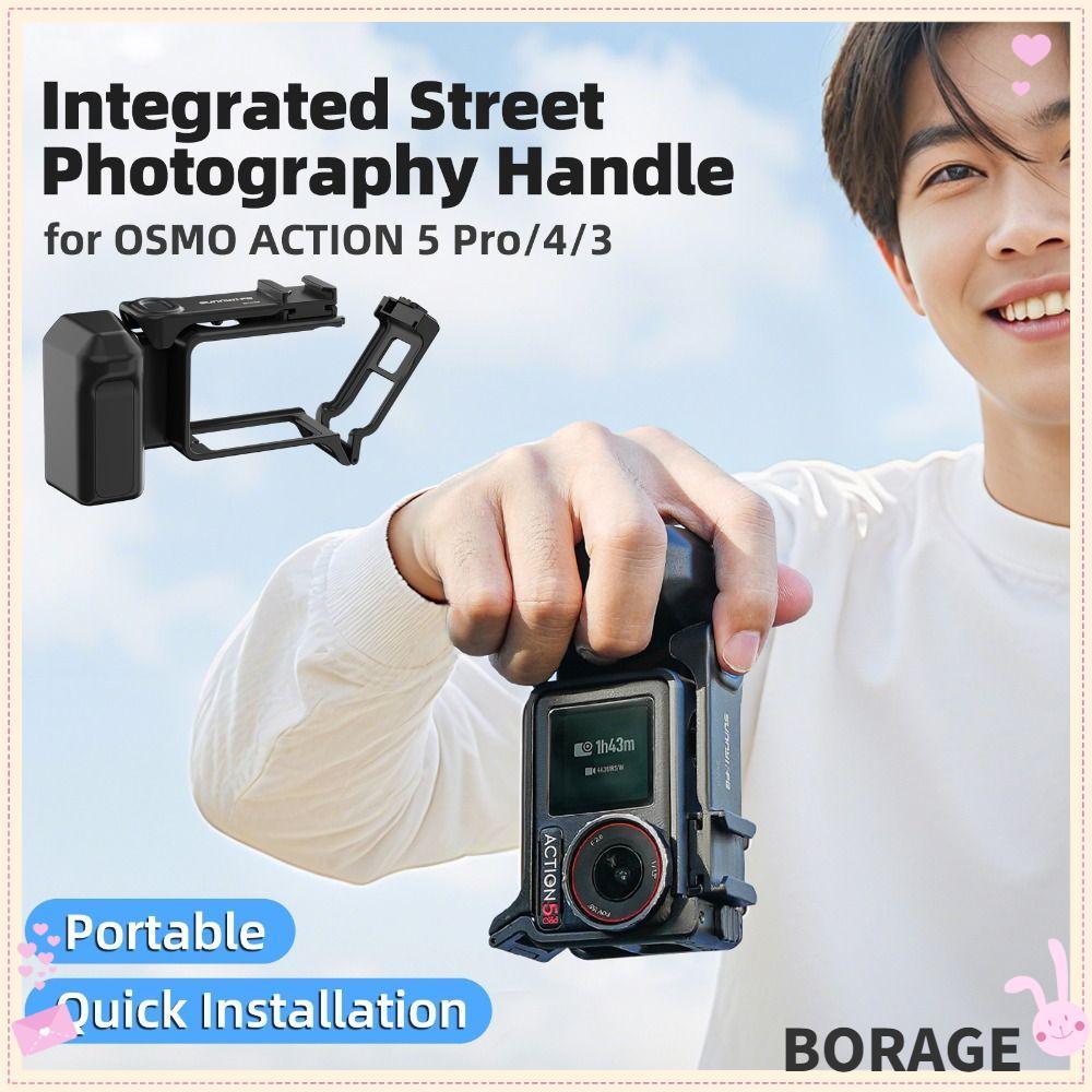 BORAG Xplorer Grip Kit กรอบกล้อง,รองเท้าเย็น Quick Release กล้อง Grip Handle, ปุ่มชัตเตอร์น้ําหนักเบ