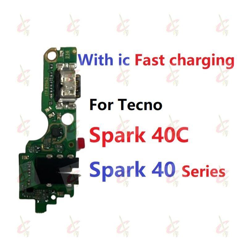 บอร์ดชาร์จ USB สําหรับ Tecno Spark 40C 40 Pro Plus Pro+ KM4K KM5
