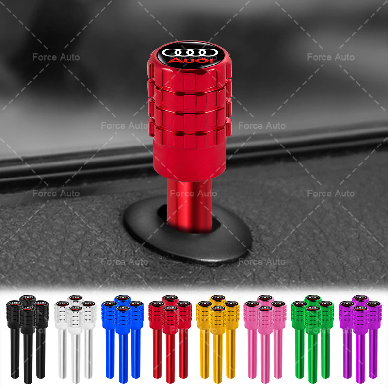 1/4pcs อลูมิเนียมรถประตูล็อค Lever Security Bolt Universal Anti Rust ล็อค Pin สําหรับ Audi A3 8P A6 
