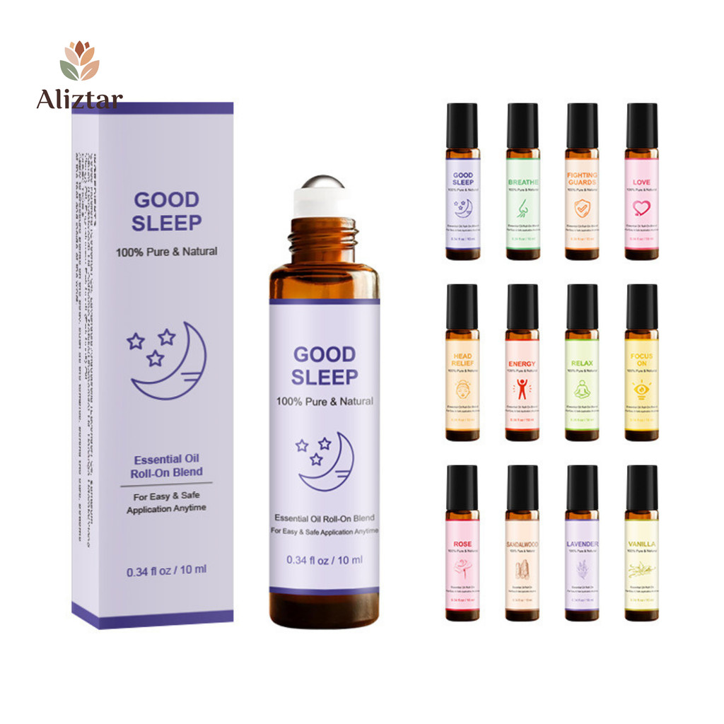 Essential Oil Blend Roller ลูกกลิ้งน้ำมันหอมระเหยแท้ สูตรบำบัดด้วยกลิ่น ขนาด 10 ml