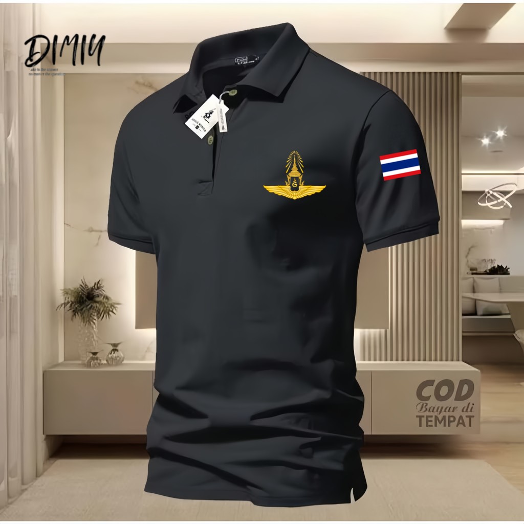 Thai Polo Shirts, Men's Polo Shirts, Polo Collar T-Shirts, Adult Collar T-Shirts, Silver Lock Sleeve