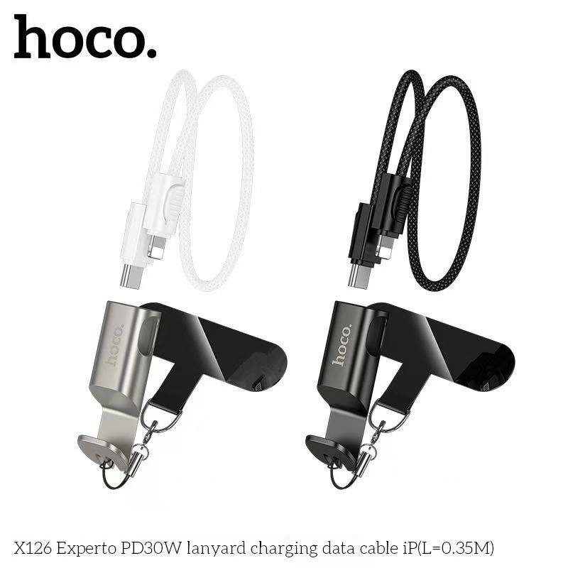 HOCO X126 สายชาร์จเร็ว 3in1 ชาร์จไฟ + สายคล้องคอ + ขาตั้งมือถือ TC-TC 60W / PD 30W สายชาร์จ hc1
