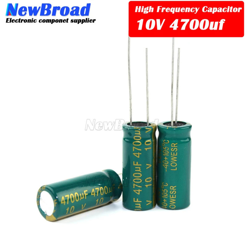 10PCS อลูมิเนียม electrolytic capacitor 4700UF 10V 16V 25V 35V 50V 63V ความถี่ความต้านทานต่ําอายุการ
