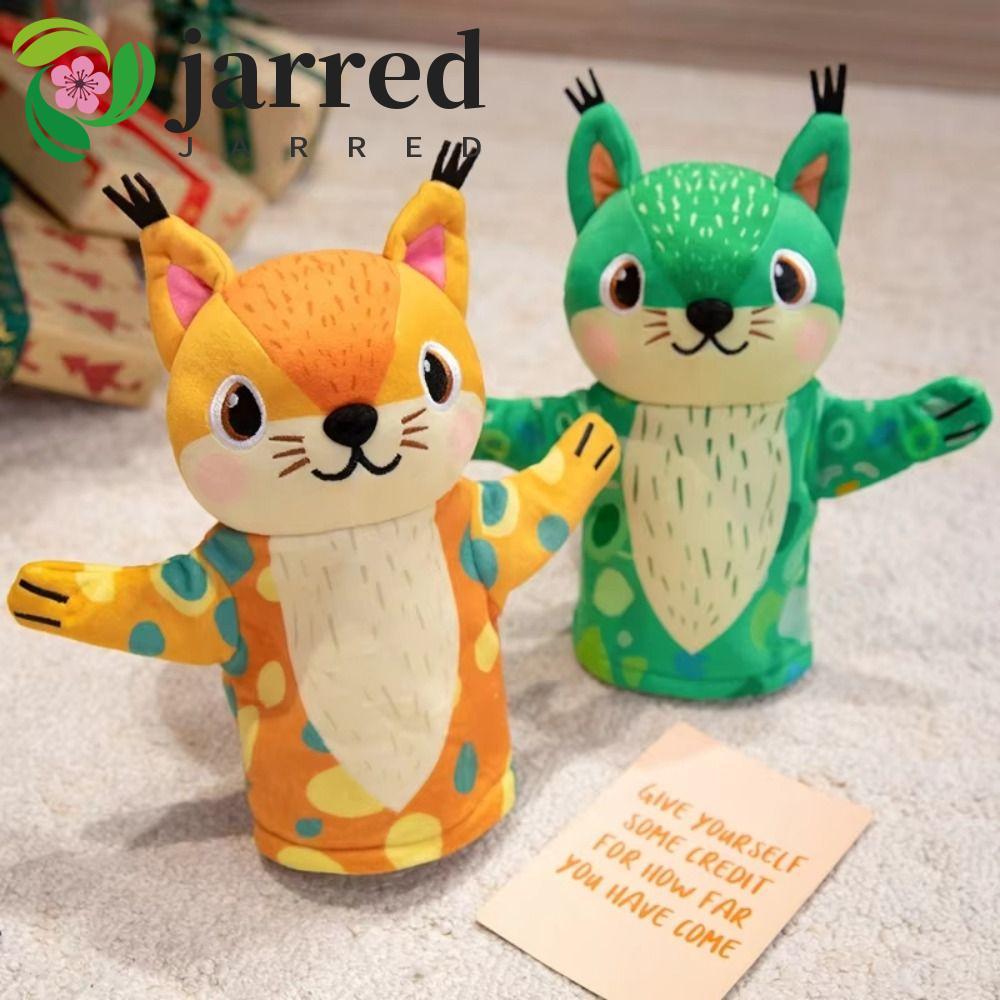 JARRED ตุ๊กตาสัตว์หุ่นมือ, Squirrel Storytelling ตุ๊กตากระรอกของเล่น,มือนิ้วมือของเล่น Movable ปาก E