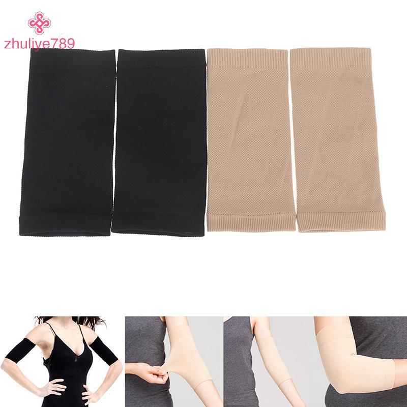 <zhuliye789> 2 X Forearm Tattoo Cover Up Compression Sleeves Band UV Sun Protection Sport Nice