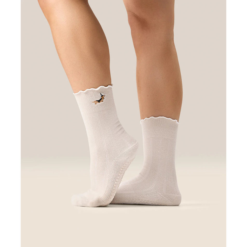MoveActive Grip Socks - Wicked Weenie Frill - Move Active Socks - Yoga Barre Pilates Grip Socks