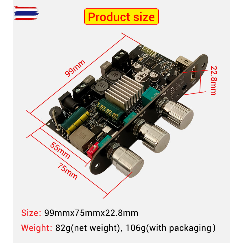 แท้ zk1001u ขัซัเส TPA3166 กำลัง100วัตต์ DC 9-24V  แอมป์จิ๋วแรงๆ zk1001Uแท้ แอมป์จิ๋ว2.0