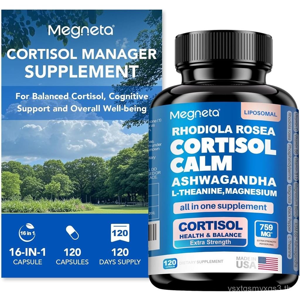 Cortisol Balance & Support for Women & Men – สูตรธรรมชาติพร้อมแมกนีเซียม, & – รองรับการทํางาน , ผ่อน