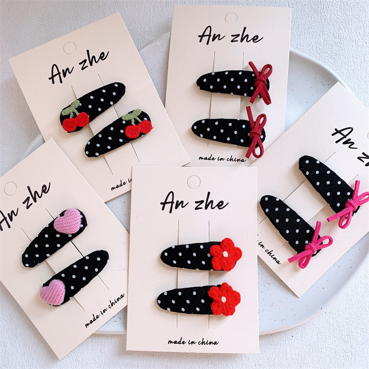 กิ๊บติดผมโบว์ลายจุดหวาน