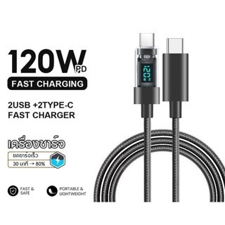 สายชาร์จ ชาร์จเร็ว 38W/66W/120W สายชาร์จ PD-I&P Fast Charging Charger