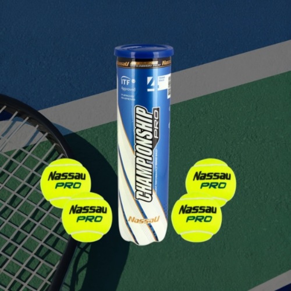 Nasau Tennis Ball 4-Pack Championship Pro Tennis Ball Set