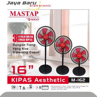 MASTAP 16 inch Kipas Angin Berdiri Aesthetic 5 Baling 3in1 M-162