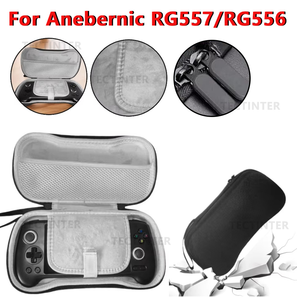กระเป๋าถือกระเป๋าสําหรับ Anbernic RG557/RG556 คอนโซลมือถือป้องกันขนาดใหญ่กระเป๋ากล่องสําหรับ RG557/R