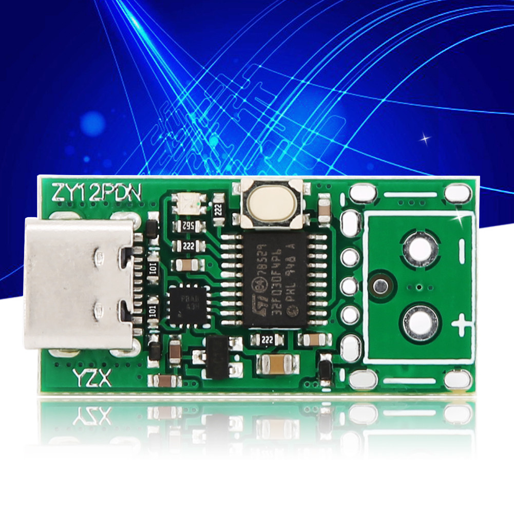 Toolme-TH 100W สวิทช์บอร์ดแหล่งจ่ายไฟ Charge Trigger โมดูล USBC PD2.0 3.0 ZY12PDN