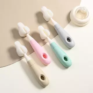 YENESTE ชุดแปรงทําความสะอาดขวด, ชุดขนแปรงด้ามยาว Pacifier Straw Scrubber, ทนทานตามหลักสรีระศาสตร์ 360 องศาแปรงล้างถ้วยแก้วชุดเครื่องมือทําความสะอาดห้องครัว