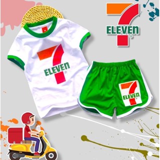 ฺฺB006 ชุดเซ็ตเด็ก ชุดนอนเด็ก งานสกรีน ลายโลโก้สินค้า เซเว่น…