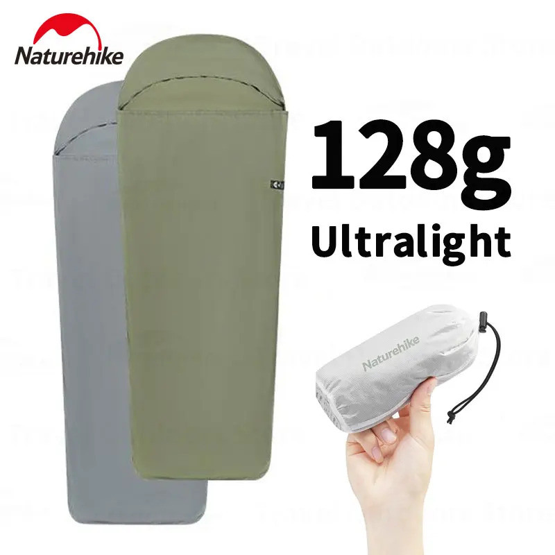 Naturehike ถุงนอน Liner การท่องเที่ยวเดี่ยวยืดซองถุงนอน 128g Ultralight Camping ถุงนอน Accesso