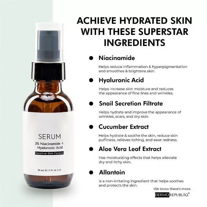 Arbutin Niacinamide Hyaluronic Acid Serum Refreshing Improving Moisturizing Serum