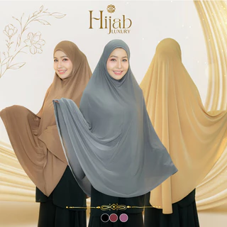 ผ้าคลุมฮิญาบ แบบสวมสำเร็จ หน้าสวย เหมาะสำหรับใส่รายอ ออกงานอิสลาม หรือรับแขกผู้ใหญ่ HN39วาริสมุสลิม