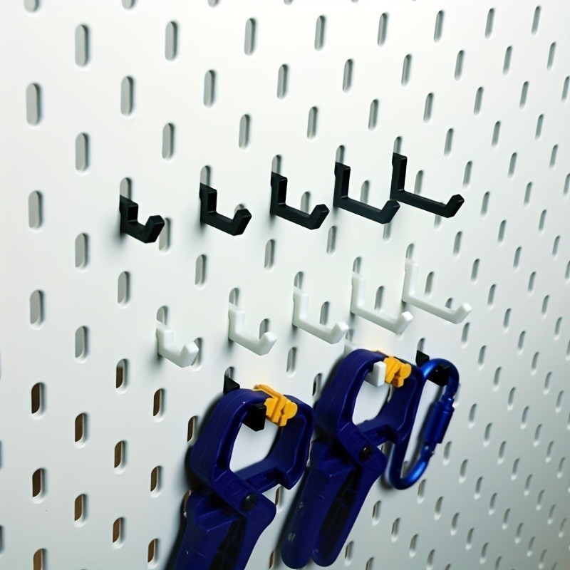 WayYoung 10pcs J Shape Hook Fit IKEA SKADIS Pegboard Desktop Wall Gadget Hanger Organizer ตะขอรูปตัว