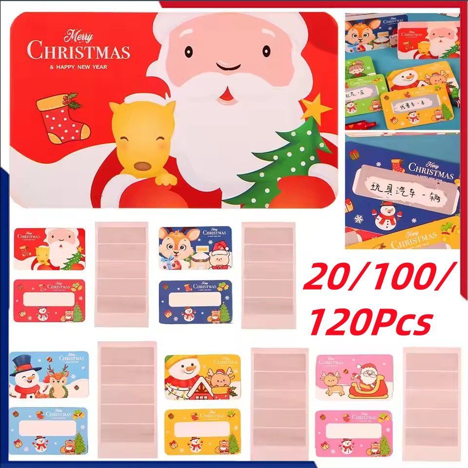 บัตรขูดคริสต์มาส 20/100/120 ชิ้น สำหรับกิจกรรมปาร์ตี้วันหยุดสำหรับเด็ก พร้อมดีไซน์การ์ตูนน่ารัก เกมรางวัลแสนสนุก 🎇