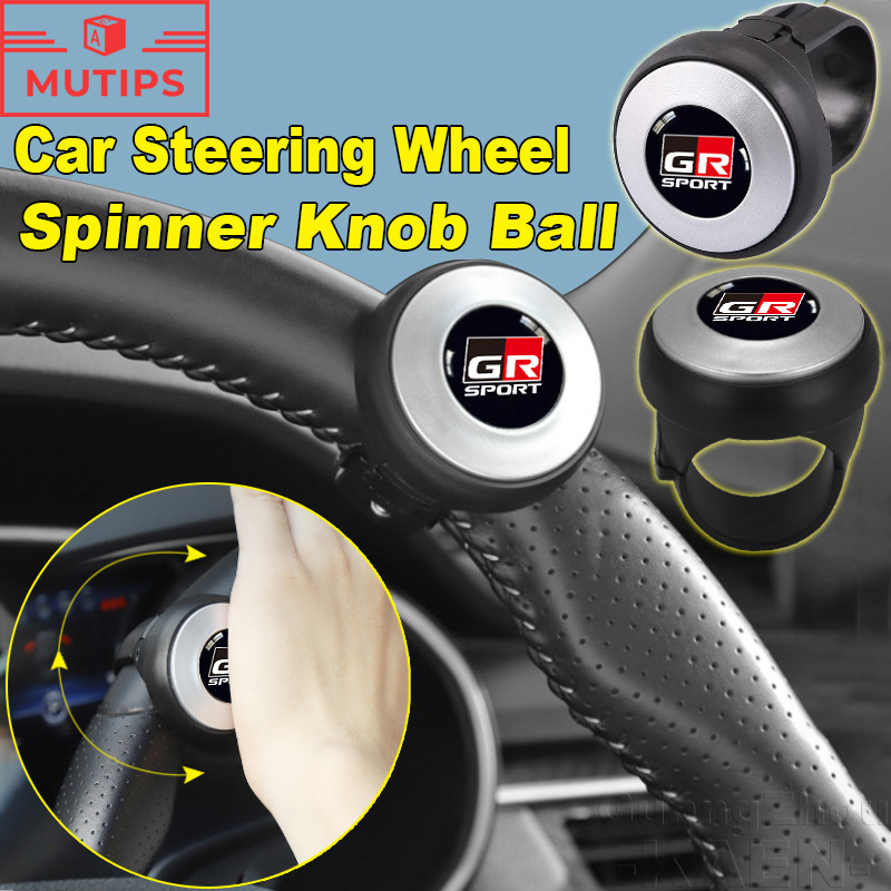 Toyota GR หมุน 360 ° ลูกบอลพวงมาลัยเพาเวอร์สำหรับรถยนต์ Spinner พวงมาลัยรถยนต์ Knob Booster จับหมุน สำหรับ 86 Yaris Corolla Cross Altis Supra CHR Wish bZ4X Vios Sienta Avanza