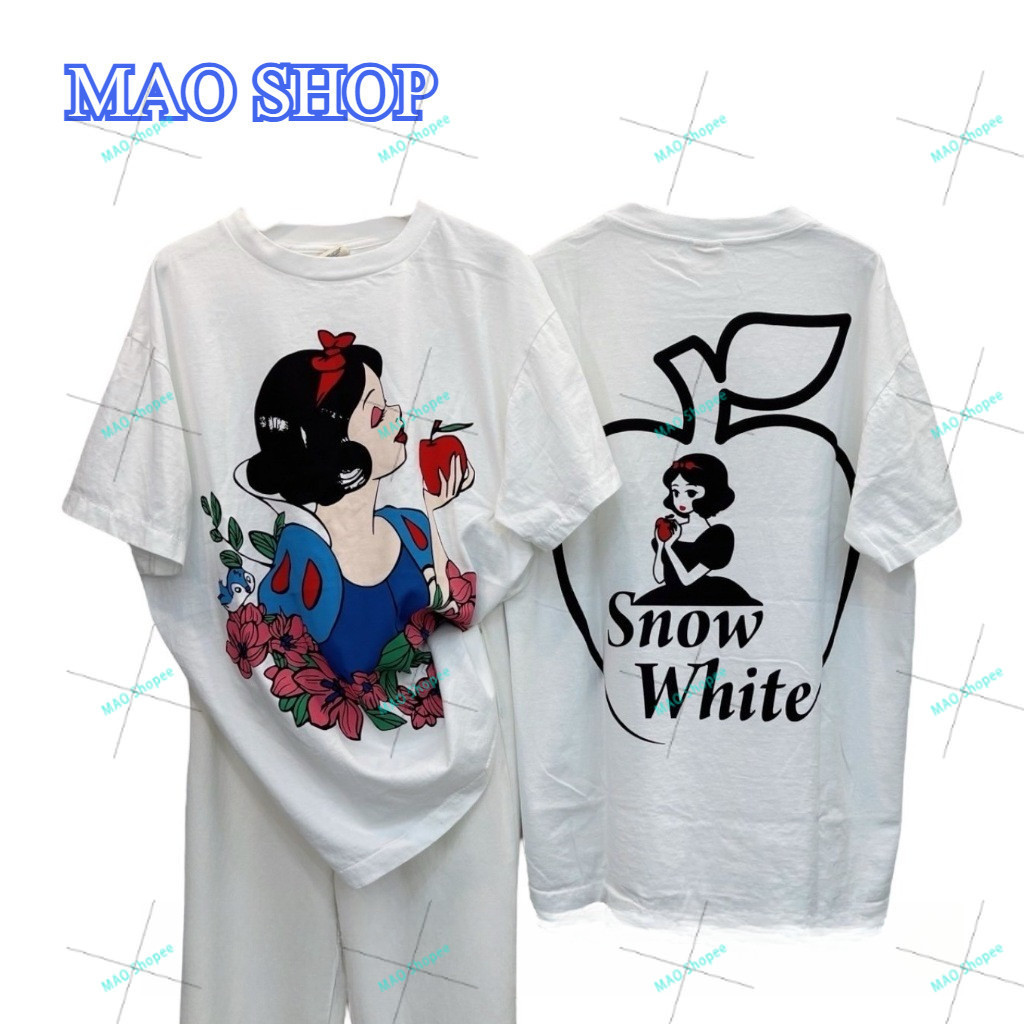 COD✅ (จัดส่งในกรุงเทพฯ) MAO Shop  เสื้อยืดผ้าฟอก Unisex Cotton งานใหม่ ทำเก่า ผ้าฟอกเฟดนุ่มไร้ตะเข็บข้าง สกรีนลาย-1132