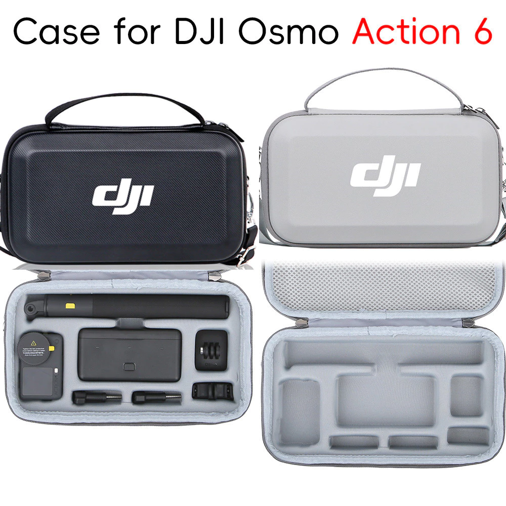 กรณีสําหรับ DJI Action 6 กระเป๋าเก็บกล้องกีฬาแบบพกพาสําหรับ DJI Osmo Action 6 กล่องเก็บของแบบบูรณาการอุปกรณ์เสริม