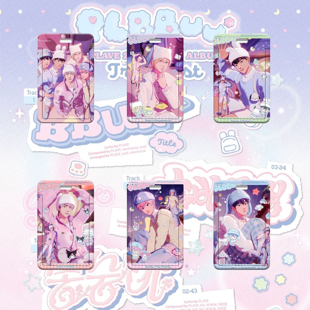 Kpop Idol PLAVE Virtual Boy Band ใหม่การ์ตูนผู้ถือบัตรนักเรียน ID กรณีชื่อแท็ก Protector