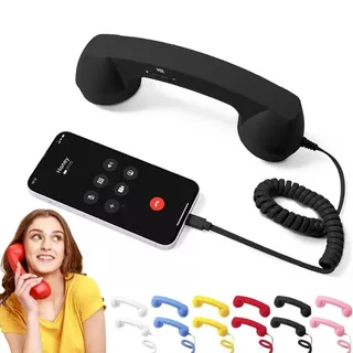 ALPIN โทรศัพท์ Handset, Type-C โทรศัพท์สไตล์ตัวรับสัญญาณจับโทรศัพท์พื้นฐาน, สายฟรีพร้อมไมโครโฟน Handset