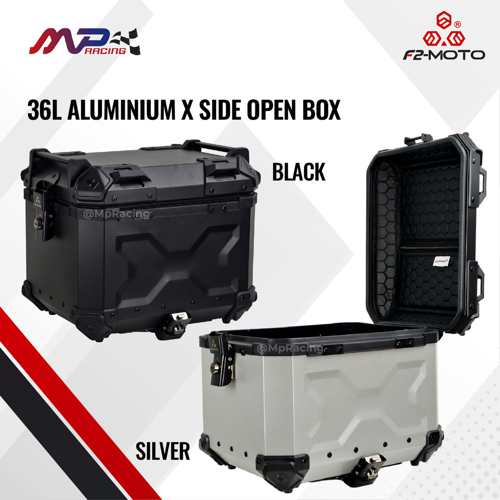 F2-MOTO Top Box 36L Aluminium "X" กล่องเปิดข้าง