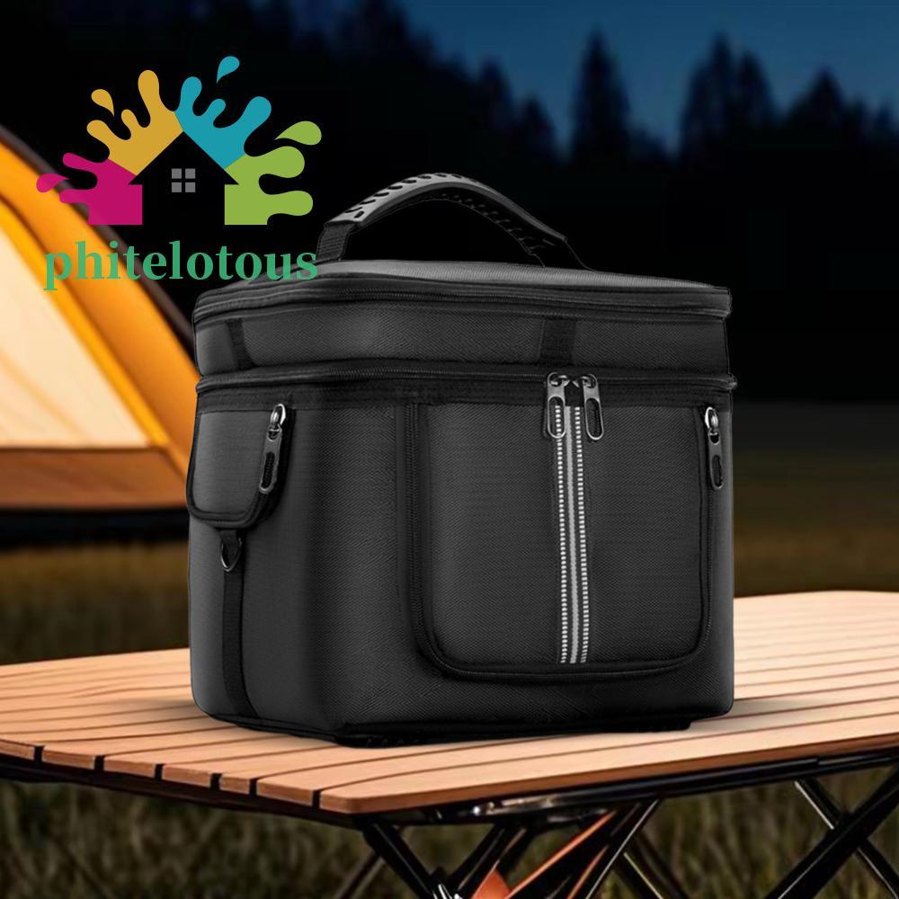 ❤ Phitelotous แบบพกพา Power Station กระเป๋ากันน้ํา Anti-drop กระเป๋าหลายช่องพร้อมสายคล้องไหล่และมือจ