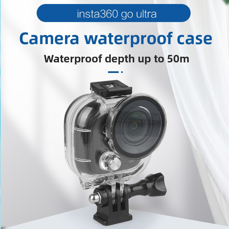 สําหรับ insta360 Go Ultra ที่มองไม่เห็นดําน้ํากรณีกันน้ําดําน้ําใต้น้ําสําหรับ insta360 Go Ultra อุป
