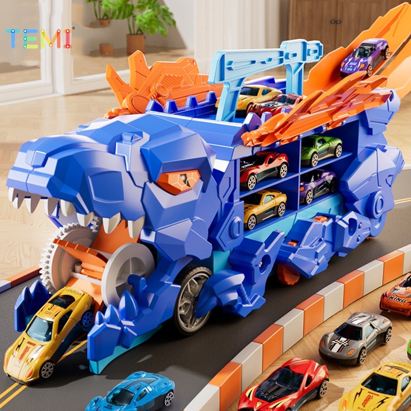 TEMI ไดโนเสาร์ Devouring รถพับ Rail รถบรรทุกเปิดตัวโลหะผสม Catapult ของเล่นไดโนเสาร์ ราคา ถูกที่สุด ดีลบีเคเค แกลเลอรีภาพที่ 3
