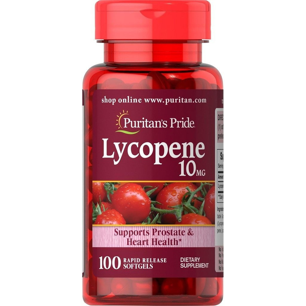 Puritans Pride Premium Lycopene 10mg, ผลิตภัณฑ์เสริมอาหารสําหรับต่อมลูกหมาก, สารต้านอนุมูลอิสระ, สุข