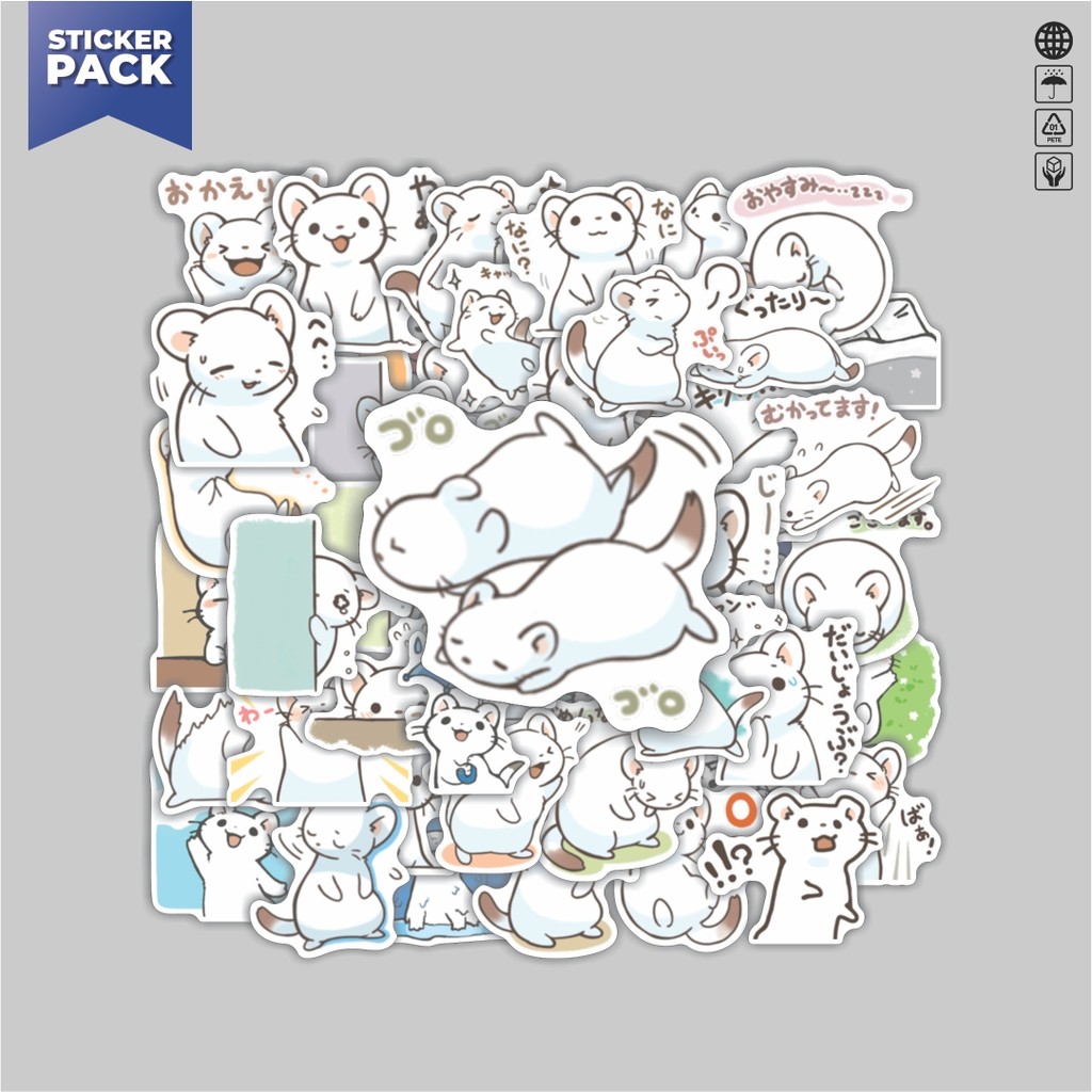 [100 ชิ้น] สติ๊กเกอร์แพ็ค Ermine ความงามไวนิลสติกเกอร์กันน้ําตกแต่งแล็ปท็อปหนังสือ Journal กระเป๋าเด