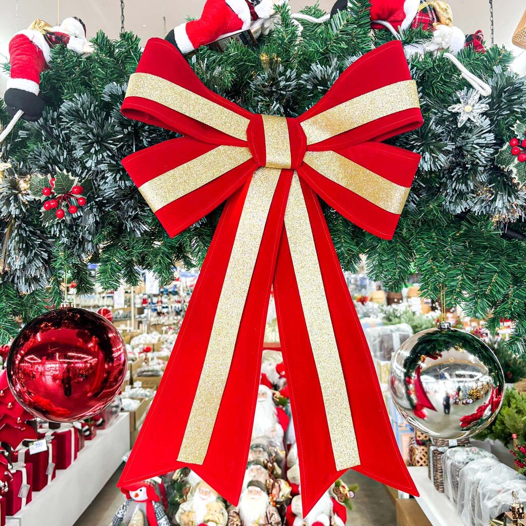 CHRISTMAS โบว์ผ้า Size 45x70cm. รุ่น HNH68-0479